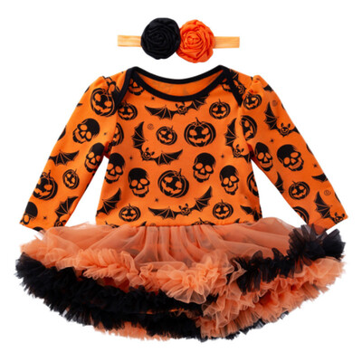 

Autumn Winter New Born Baby Clothes Unisex Halloween Clothes Boy Rompers Kids Costume For Girl Infant Jumpsuit 2PCS
