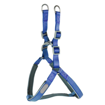 

Pet Nylon Adjustable Harness Durable Walking Dogs Harness for Large Dogs GreyBlue SMLXL