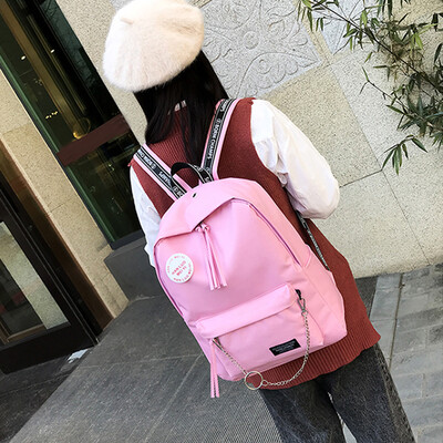 

Tailored Womens Fashion Candy Colors Letter Shoulder Bags Backpack Travel Rucksack