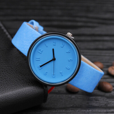 

Three-dimensional digital ladies watch fashion student Korean canvas female watch creative ladies quartz watch