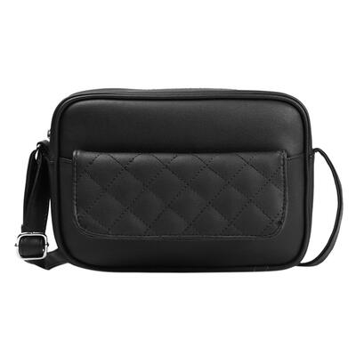 

Solid Color Lattice Shoulder Handbags Women Leather Casual Messenger Bags