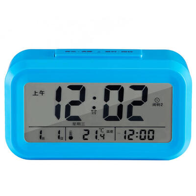 

Plastic Digital Alarm Clock Temperature Time Display Voice Clock Home Decor