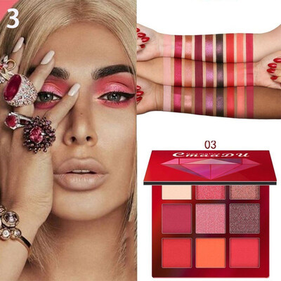 

CmaaDu 9 Colors Glitter Eyeshadow Palette Shimmering Metallic Matte Eye Makeup