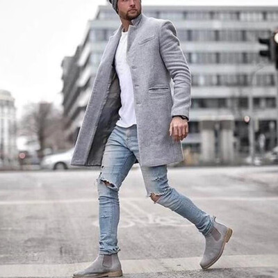 

Male Casual Slim Fit Cardigan Long Sleeve Solid Lapel Collar Coat Winter Sweater