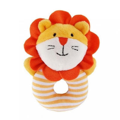 

Baby Kids Soft Plush Animal Model Wrist Hand Bell Rattle Stuffed Educational Toy