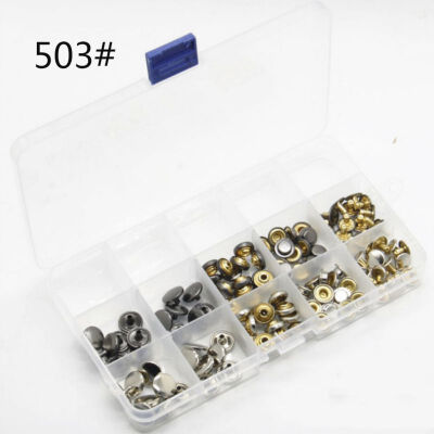 

30 Sets Snap Fasteners Kit 2 Colors Metal Snap Buttons Press Studs with 4 Pieces Fixing Tools for Leather Coat Down Jacket