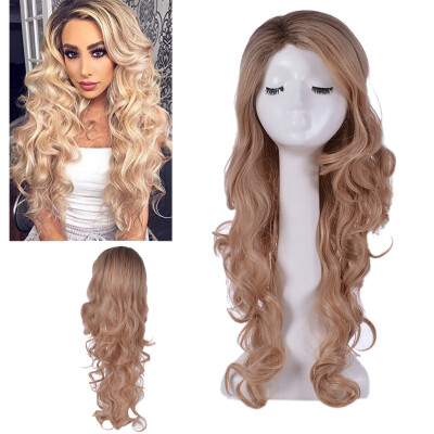 

〖Follure〗Natural Colors Gradient Wig Long Curly Hair Synthetic Wig Fashion Costume Wigs