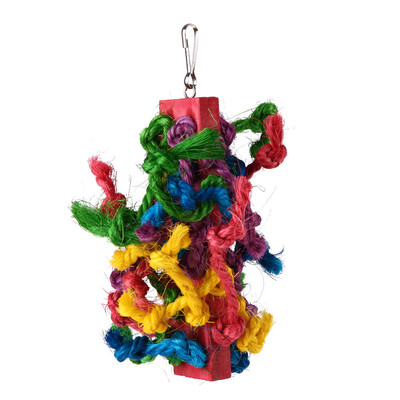 

Colorful Sisal Pet Bird Cotton Rope Chewing Parrot Playing Climbing Toy