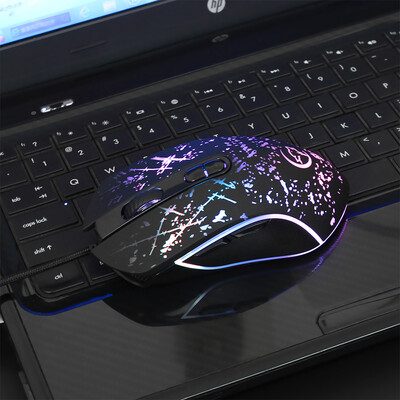 

YWYT Wired Gaming Mouse Professional Macro Definition Gaming Mice with Adjustable DPI Ergonomic Grip RGB Breathing Light Black