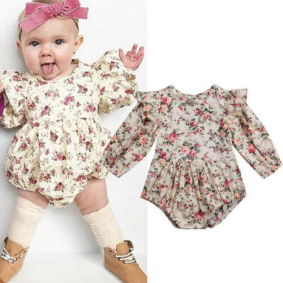 

AU Infant Baby Girl Floral Romper Bodysuit Outfits Jumpsuit Casual Clothes