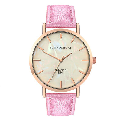 

RM Fashion Simple Belt Watch Without Digital Round Shell Dial Female Quartz Watch