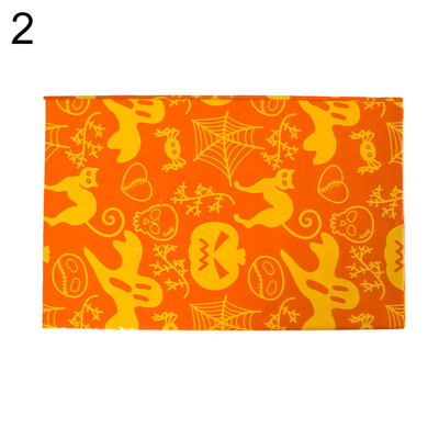 

Pumpkin Skull Rectangle Waterproof PVC Tablecloth Halloween Dining Table Decor