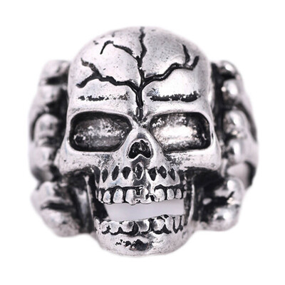 

Skeleton Fantasy Fashion Poker Style Men Alloy Ring