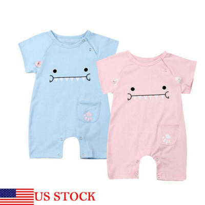 

Toddler Baby Boys Girls Romper Bodysuit Sunsuit Summer Outfit Casual Clothes US