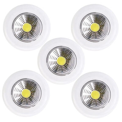 

5pcs Round Touch LED Night Light Cabinet Lamp Home Study Pat Lamp with Hook