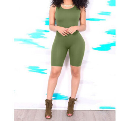 

Sexy Women Casual Sleeveless Bodycon Romper Jumpsuit Club Bodysuit Short Pants