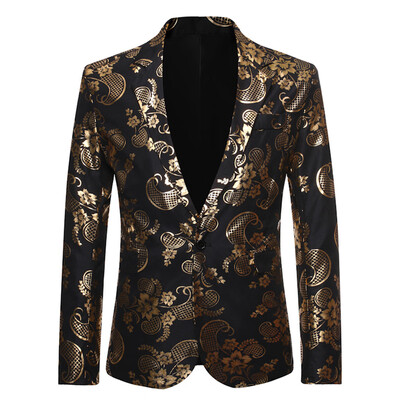

Toponeto Mens Fashion Gold-Stamped Simple Leisure Suit Fashion Large Comfortable Coat