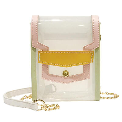 

Laser Transparent Chain Shoulder Handbags Women PVC Flap Crossbody Bags