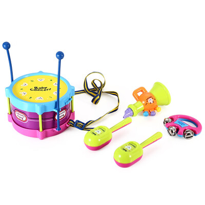 

Children Drum Rattles Educational Game Instrument Assembly Toy Set