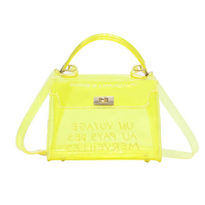 

Clear Transparent PVC Shoulder Bags Women Fashion Candy Color Jelly Handbag