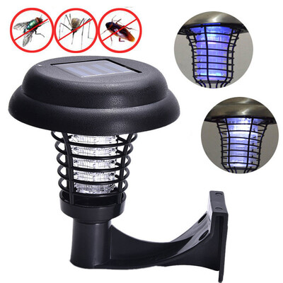 

Siaonvr Solar Powered LED Light Pest Bug Zapper Insect Mosquito Killer Lamp Garden Lawn