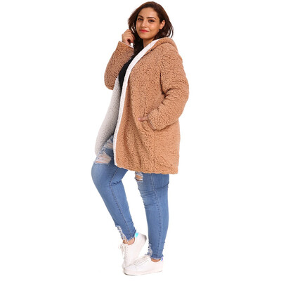 

Toponeto Women Fashion Solid Faux Outerwear Cardigan Loose Casual Long Coat