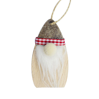 

〖Follure〗Christmas Decoration Wooden Felt Santa Claus Pendant Christmas Tree Ornaments