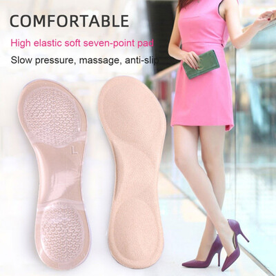 

1Pair Invisible Silicone Women High Heels Female Non-Slip Insert Insole Seven Points Pad Feet Protection Pad Floor Mats