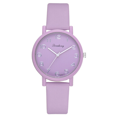 

Simple Jelly Multicolor Leather Casual Sport Quartz Watches Men Women Pure Hand Clock Simple Minimalist Wrist Watches &Ff