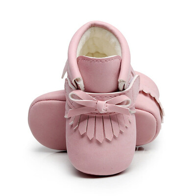 

PU Suede Leatherborn Baby Boy Girl Moccasins Soft First Walkers Shoes Bebe Fringe Soft Soled Non-slip Crib Lace-up