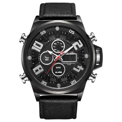 

WEIDE WH7309 Quartz Digital Electronic Watch Dual Time Date Week Alarm Stopwatch 3ATM Waterproof Timer Business Men Fashion Casual