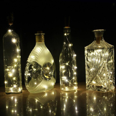 

Wine Bottle Cork Lights Sliver Wire String Lights Romantic for Wedding Festival Party Decor