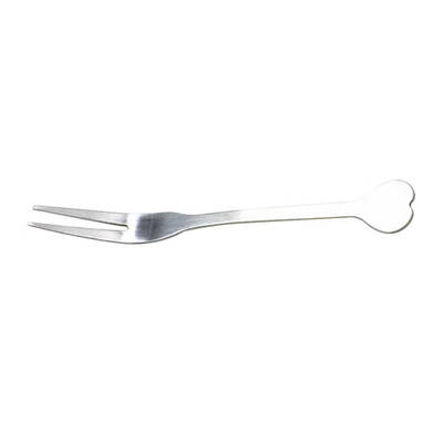 

Stainless Steel Heart Dinner Forks Cutlery Simple Fruits Picks Appetizer Dessert Salad Forks