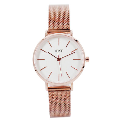 

IEKE Women Watches Brand Luxury KING HOON Ultra Thin Gold Steel Mesh Watches Women Dress Quartz Watch