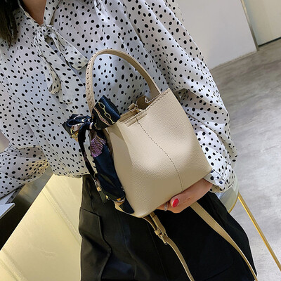 

Advanced sense bag foreign gas bucket bag fashion handbag female bag 2019 new French small scarf scarves bag