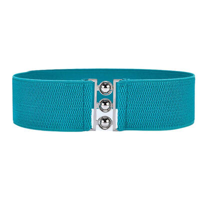 

Simple Elastic Band Metal Ball Buckle Women Waistband Clothes Sash Corset Belt