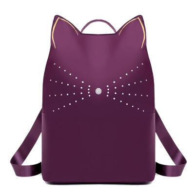 

Cat Shaped Waterproof Travel Backpacks Women Rhinestone Decor School Bags