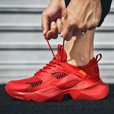 

Summer&autumn mens casual sports shoes fashion mesh breathable lace casual shoes trend running mens shoes