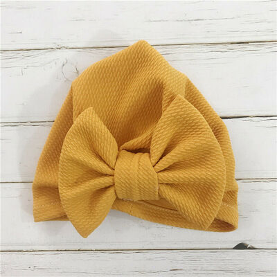 

Newborn Baby Kid Soft Cotton Turban Bunny Ear Hat Head Wrap Knot Headband Cap