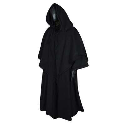 

Toponeto Halloween Hooded Cloak Cloak Middle Ages Vintage Monk Robe Magician Cosplay suit