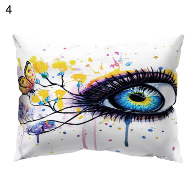 

Modern Colorful Eye Print Pillow Case Sofa Waist Throw Cushion Cover Home Decor