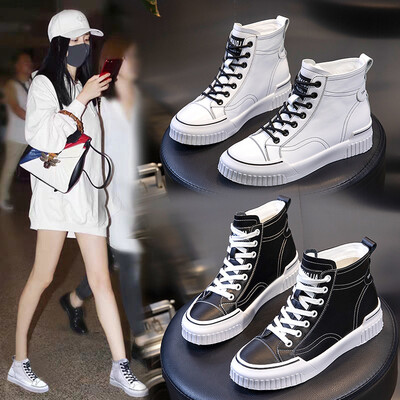 

Autumn&winter new womens shoes Europe&the United States retro tube wild leather Martin