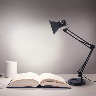 

Siaonvr Heavy Base Architect Spring Balanced Swing Arm Desk Lamp Table Lamp Black