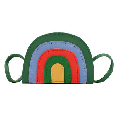 

Girls PU Leather Rainbow Shape Kids Messenger Shoulder Bags Cute Mini Bags