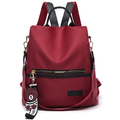 

Anti-theft backpack female canvas Oxford cloth backpack fashion travel leisure bags large capacity