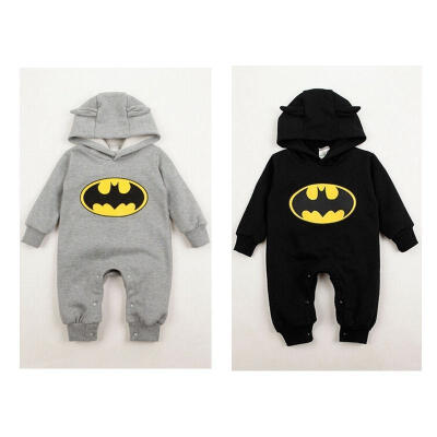 

Hot Newborn Boy Clothes Baby Batman Hoodies Infant Romper Clothes 3-24Months