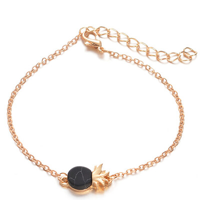 

Fashion Retro Sweet Fruit Pineapple Bracelet Unisex Accessory Personality Couple Bracelet Jewelry Hot Gift