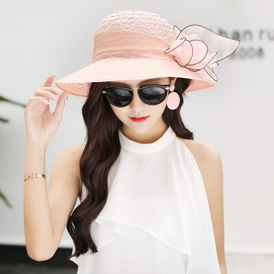 

Sunhat womens summer outing anti-UV sun-proof beach hat outdoor hundred flowers can fold large along the hat