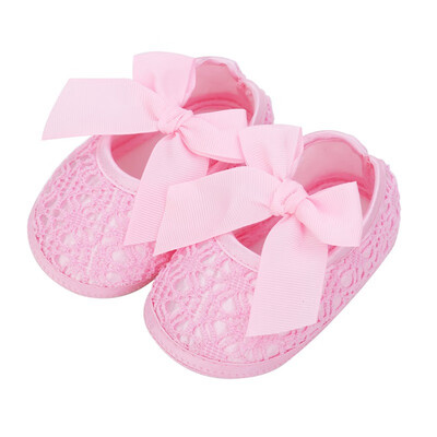 

Baby Shoes Baby Girl Breathable Anti-Slip Shoes With Bowknot Casual Sneakers Toddler Soft Soled First Walkers for Newborns