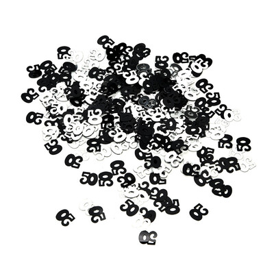 

Gobestart Black And White Birthday Confetti 30 40 50 60 70 80 Age Number Party Decor